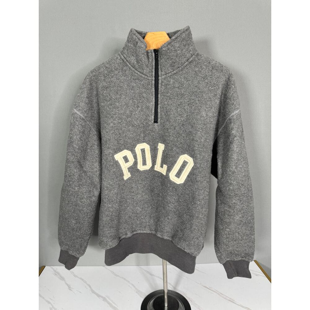 Polo Ralph Lauren Grey Quarter Zip Fleece Sweatshirt